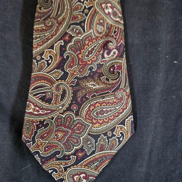 Neil Martin 100% Silk Ties Made in USA Set of 2 Paisley Business Office Suit - Picture 2 of 11